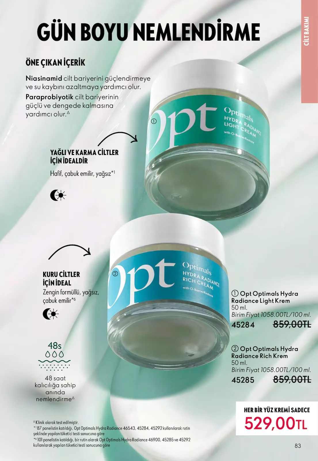 Oriflame Oriflame 1 Mart 2026 Aktüel Kataloğu sayfa 83: Opt Optimals Hydra Radiance Rich Krem 50 Ml