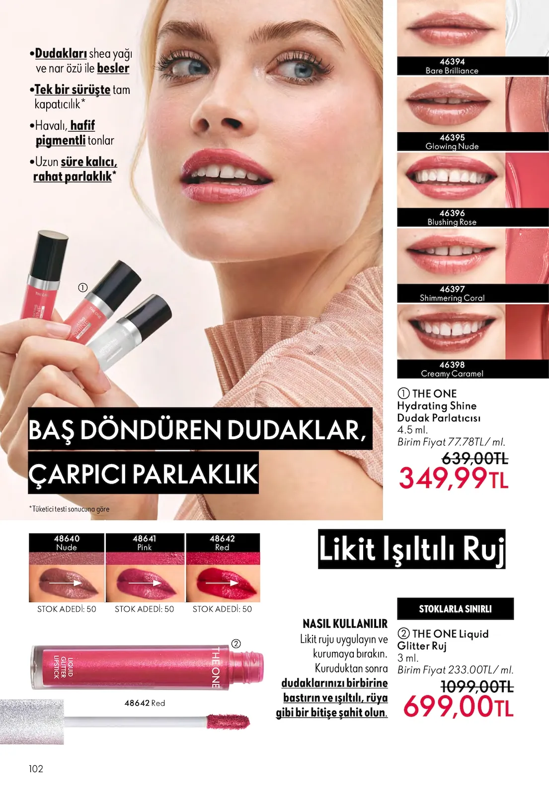 Oriflame Oriflame 1 Nisan 2026 Aktüel Kataloğu sayfa 102: The One Liquid Glitter Ruj 3 Ml