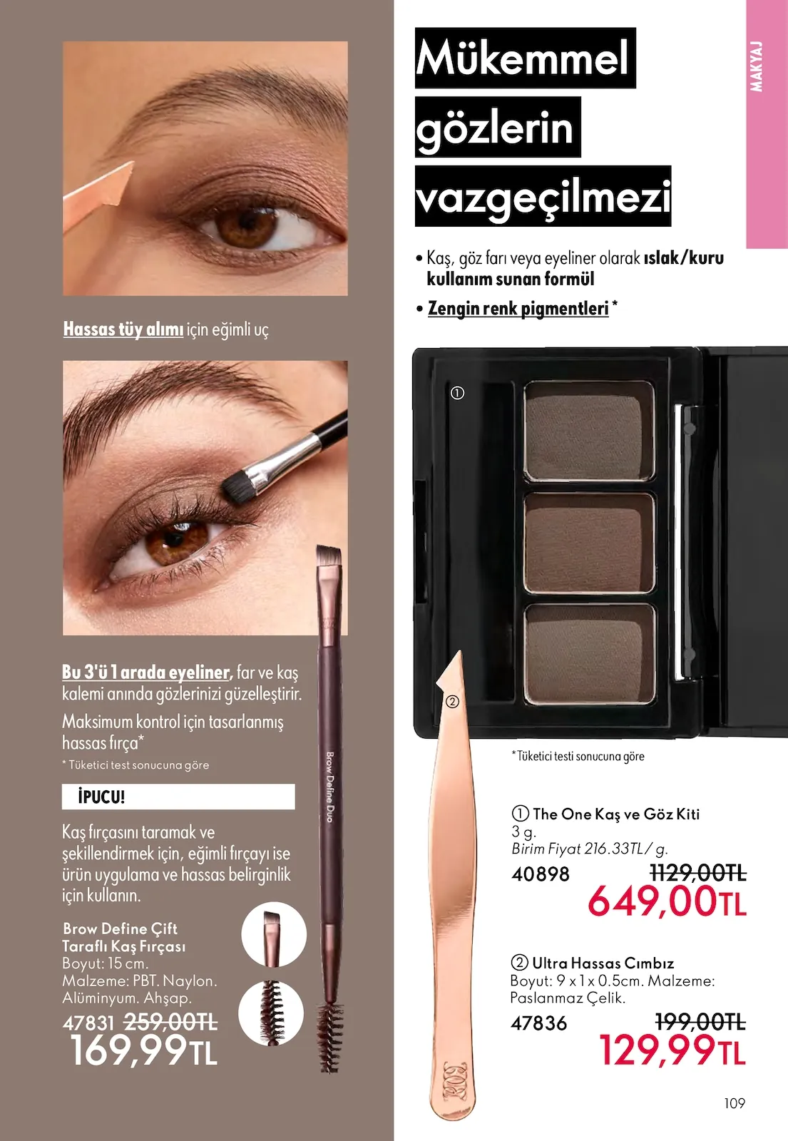 Oriflame Oriflame 1 Nisan 2026 Aktüel Kataloğu sayfa 109: Brow Define Çift Taraflı Kaş Fırçası