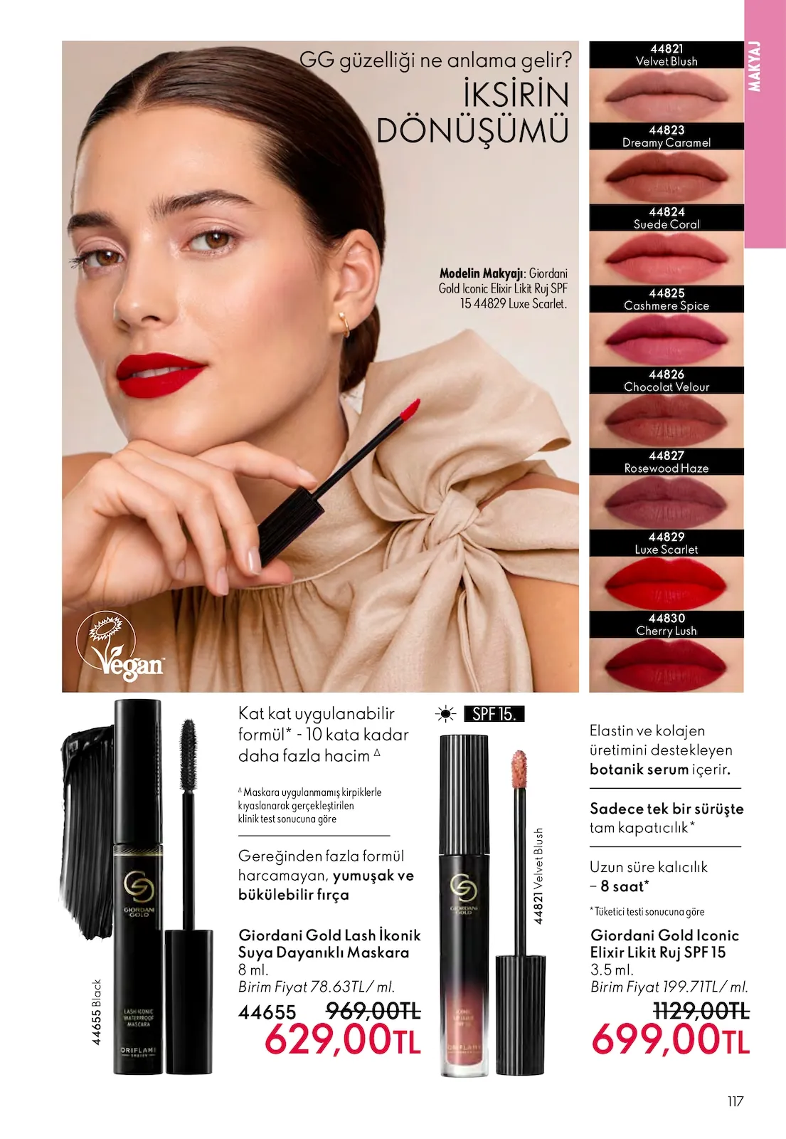 Oriflame Oriflame 1 Nisan 2026 Aktüel Kataloğu sayfa 117: Giordani Gold Lash İkonik Suya Dayanıklı Maskara 8 Ml