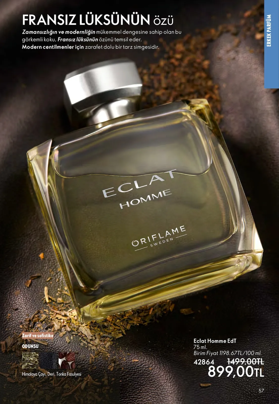 Oriflame Oriflame 1 Nisan 2026 Aktüel Kataloğu sayfa 57: Eclat Homme Edt 75 Ml