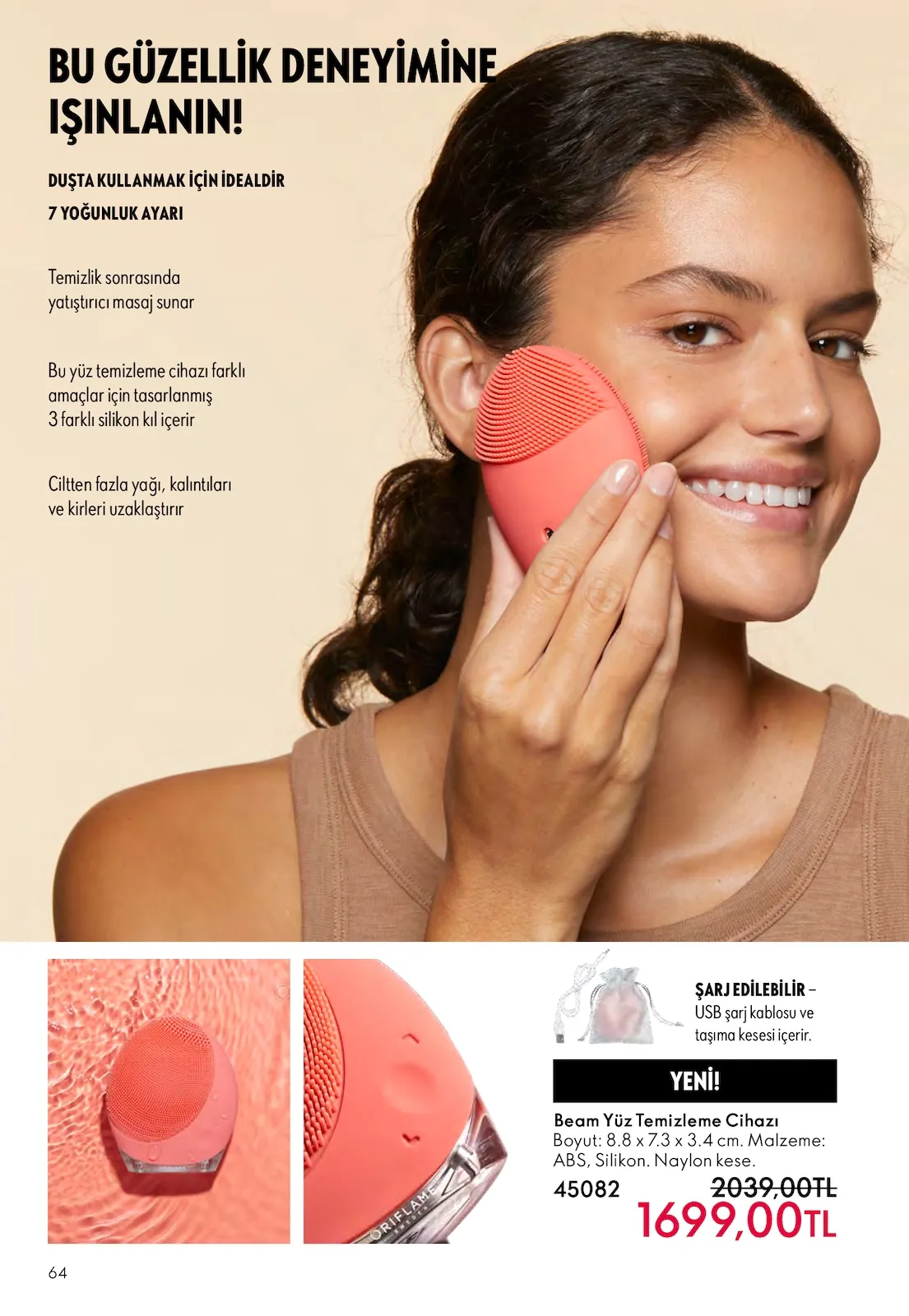 Oriflame Oriflame 1 Nisan 2026 Aktüel Kataloğu sayfa 64: Beam Yüz Temizleme Cihazı