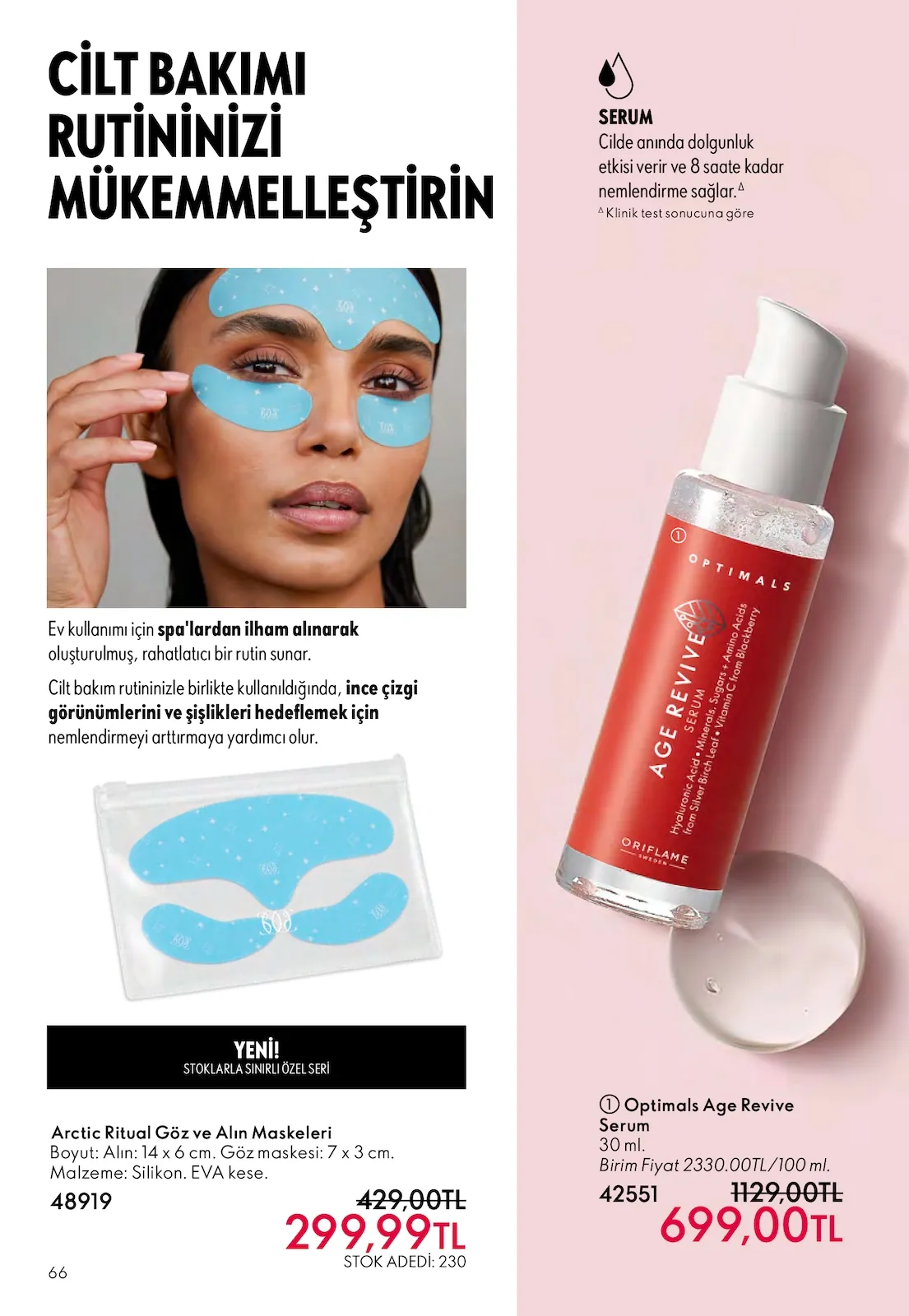 Oriflame Oriflame 1 Nisan 2026 Aktüel Kataloğu sayfa 66: Arctic Ritual Göz Ve Alın Maskeleri