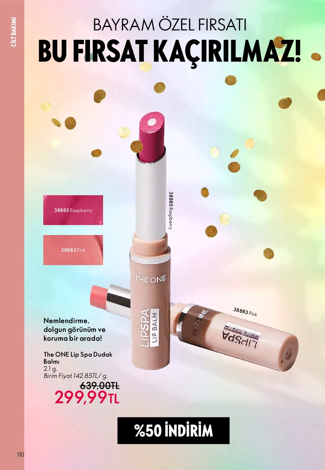 Oriflame Oriflame 1 Mayıs 2026 Aktüel Kataloğu sayfa 110: The One Lip Spa Dudak Balmı 2.1G