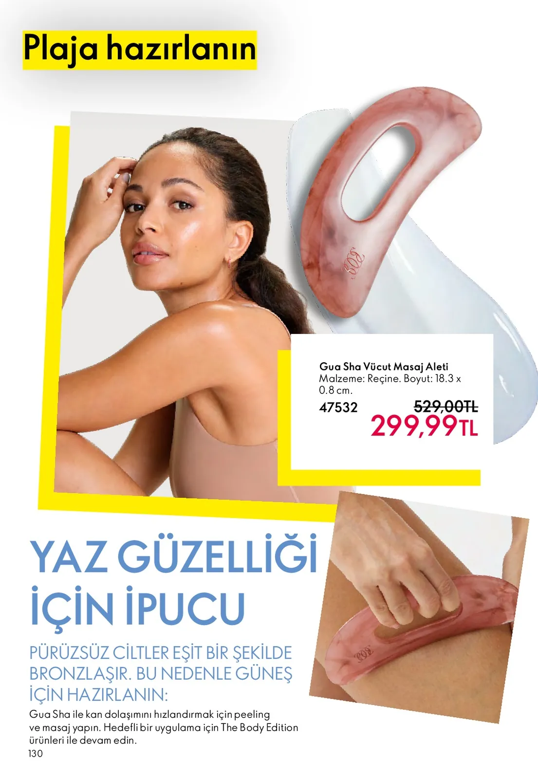 Oriflame Oriflame 1 Mayıs 2026 Aktüel Kataloğu sayfa 130: Gua Sha Vücut Masaj Aleti 1 Adet