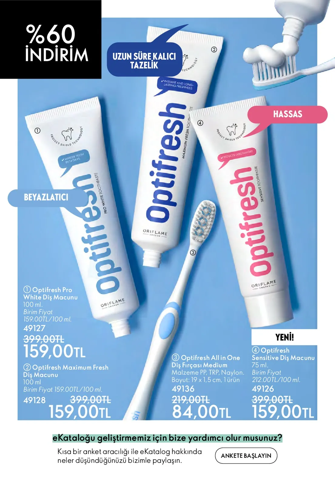 Oriflame Oriflame 1 Mayıs 2026 Aktüel Kataloğu sayfa 148: Optifresh Pro White Diş Macunu 100Ml