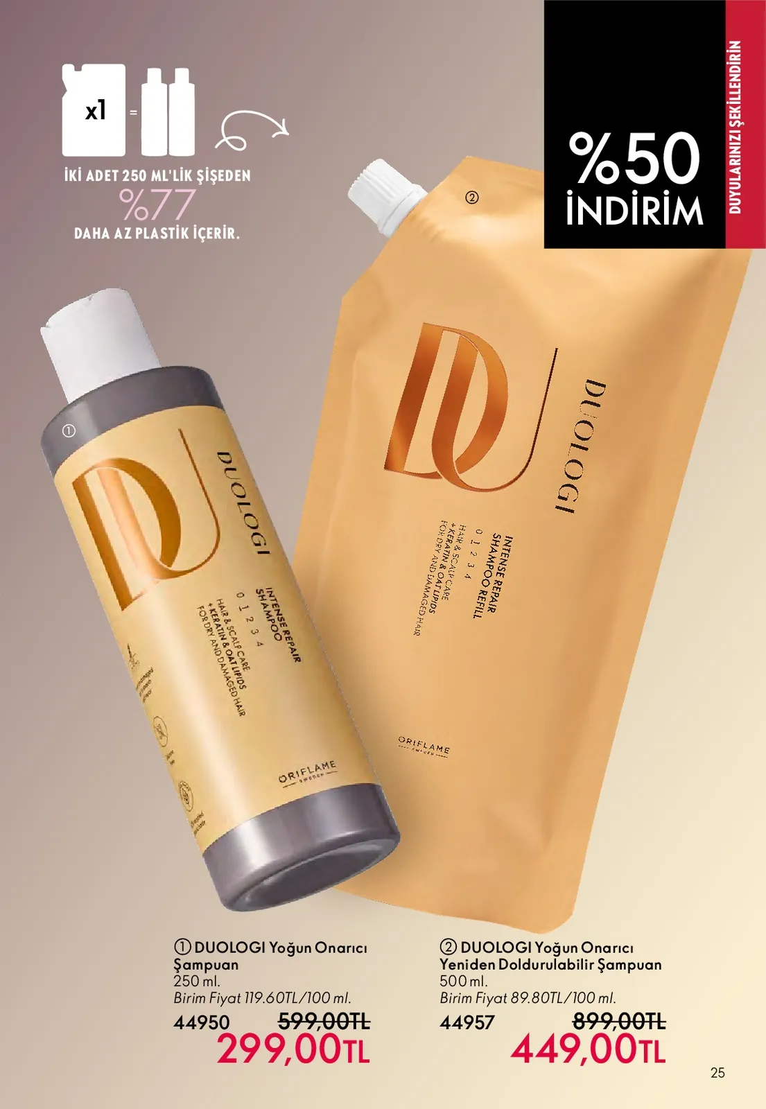 Oriflame Oriflame 1 Mayıs 2026 Aktüel Kataloğu sayfa 25: Duologi Yoğun Onarıcı Yeniden Doldurulabilir Şampuan 500 Ml