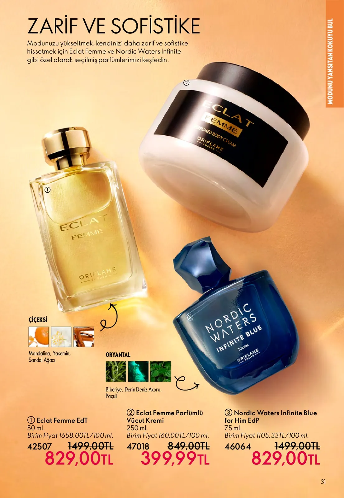 Oriflame Oriflame 1 Mayıs 2026 Aktüel Kataloğu sayfa 31: Eclat Femme Edt 100Ml, Eclat Femme Parfümlü Vücut Kremi 250Ml