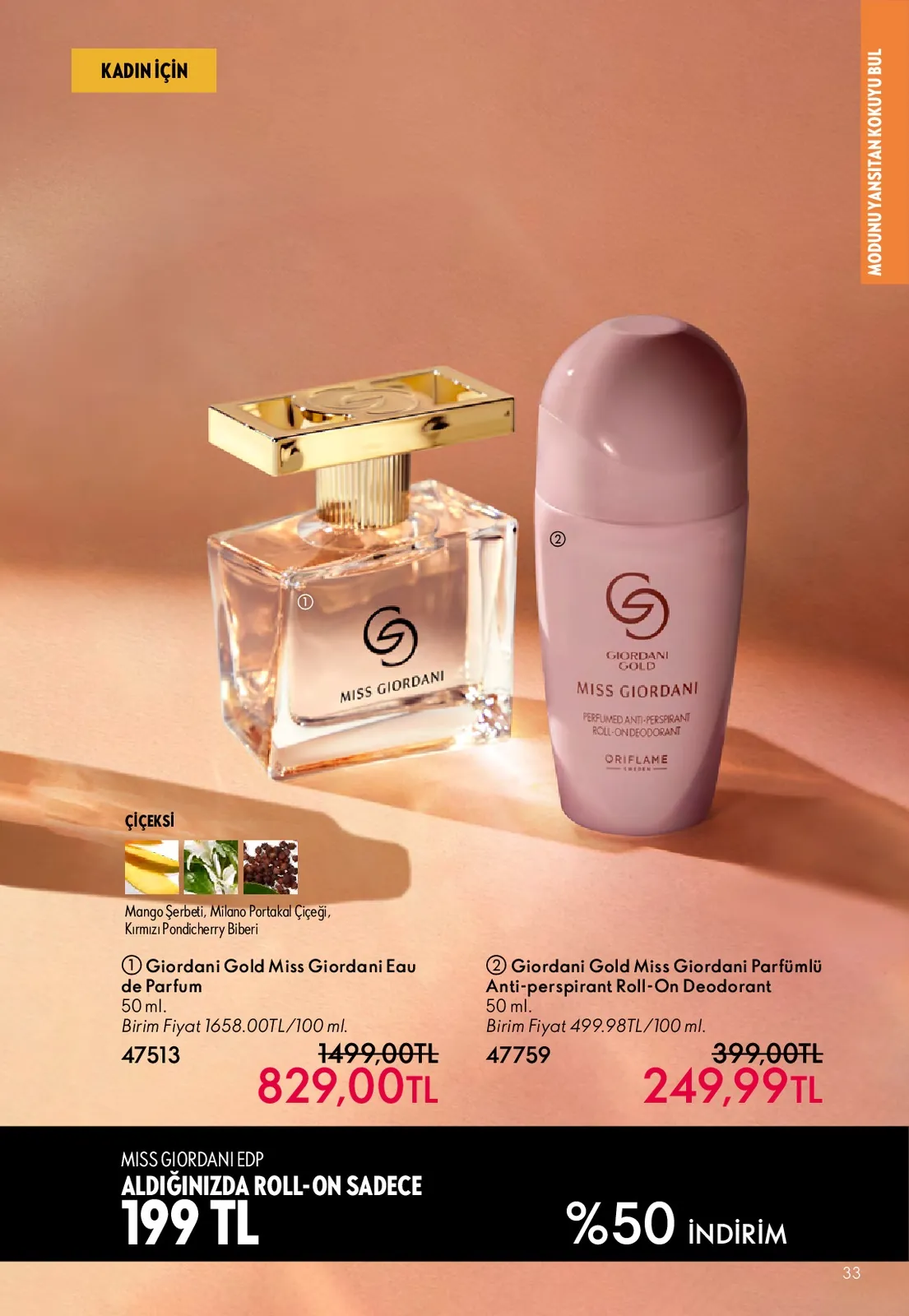 Oriflame Oriflame 1 Mayıs 2026 Aktüel Kataloğu sayfa 33: Giordani Gold Miss Giordani Eau De Parfum 50 Ml