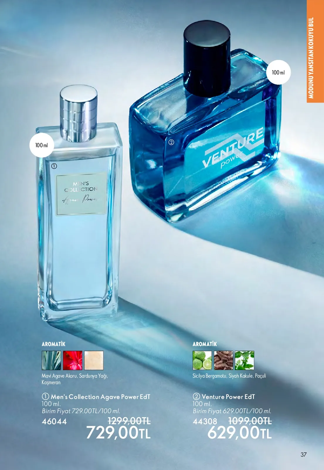 Oriflame Oriflame 1 Mayıs 2026 Aktüel Kataloğu sayfa 37: Venture Power Edt 100 Ml, Men'S Collection Agave Power Edt 100 Ml