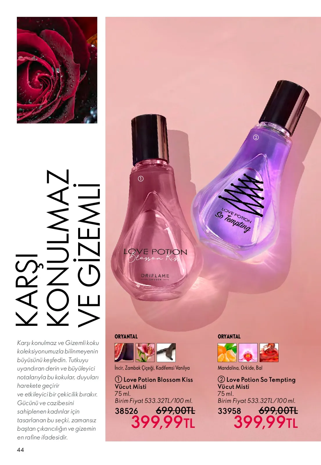 Oriflame Oriflame 1 Mayıs 2026 Aktüel Kataloğu sayfa 44: Love Potion So Tempting Vücut Misti 75Ml