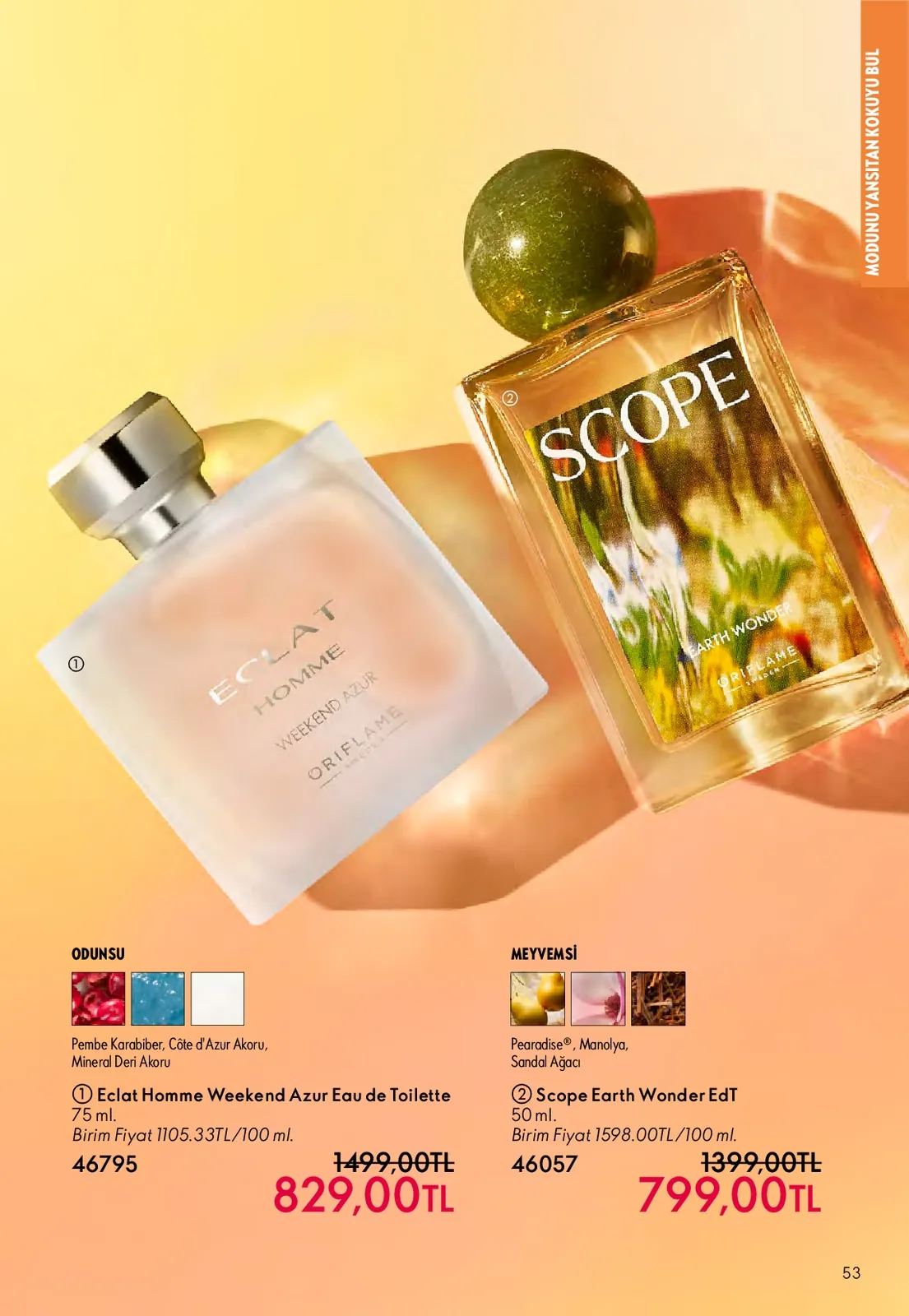 Oriflame Oriflame 1 Mayıs 2026 Aktüel Kataloğu sayfa 53: Eclat Homme Weekend Azur Eau De Toilette 75Ml