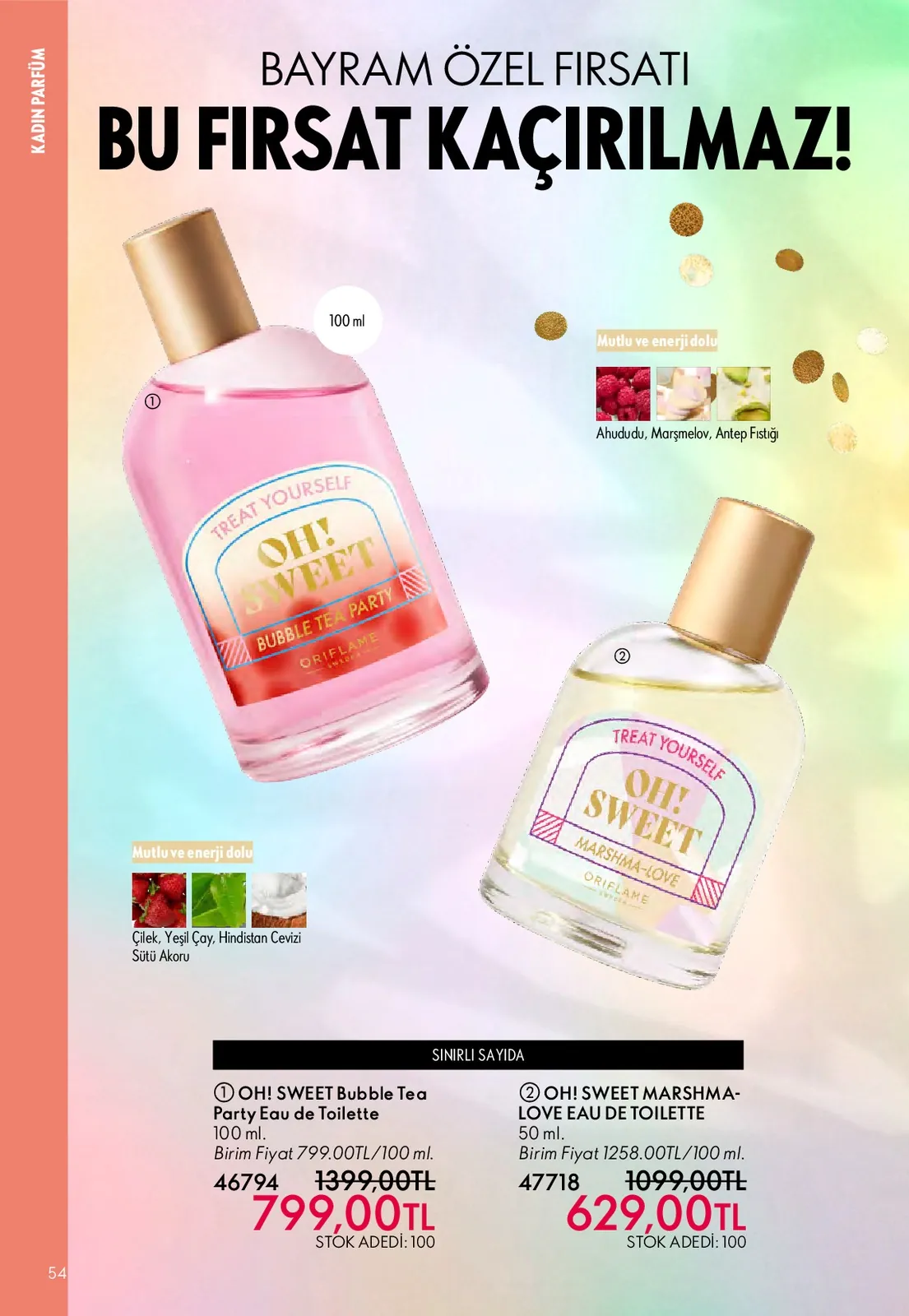 Oriflame Oriflame 1 Mayıs 2026 Aktüel Kataloğu sayfa 54: Oriflame Oh! Sweet Bubble Tea Party Eau De Toilette 100Ml