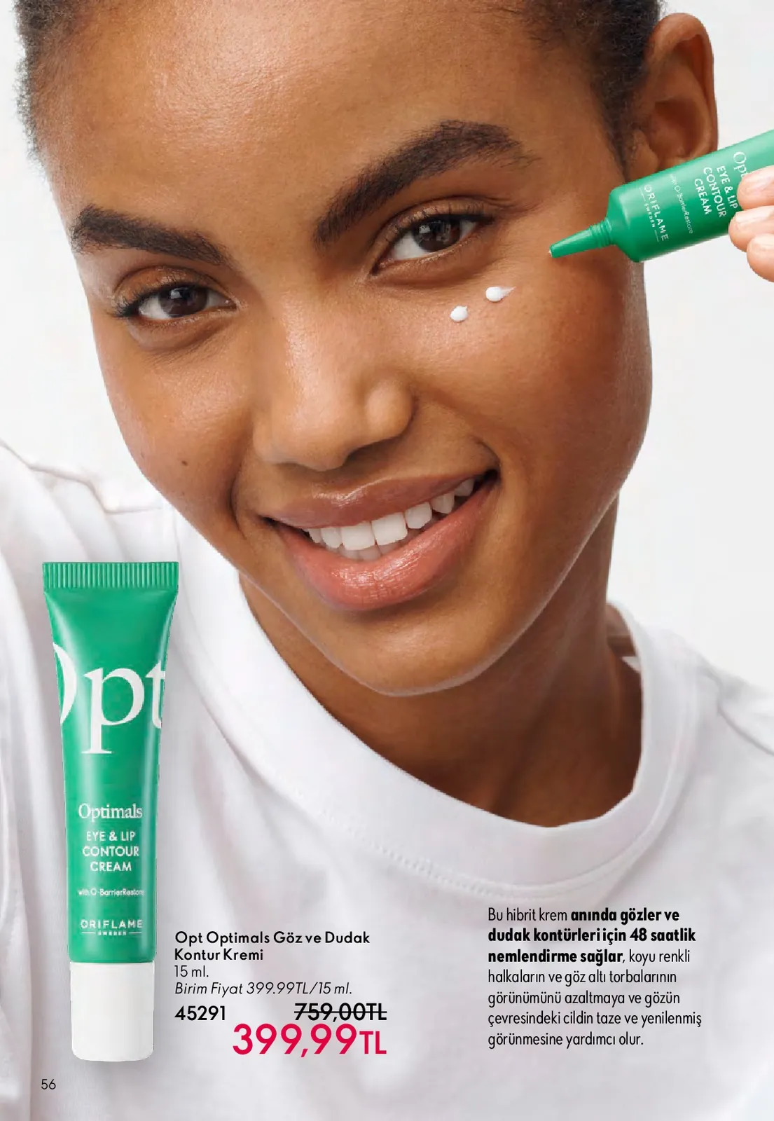 Oriflame Oriflame 1 Mayıs 2026 Aktüel Kataloğu sayfa 56: Opt Optimals Göz Ve Dudak Kontur Kremi 15 Ml