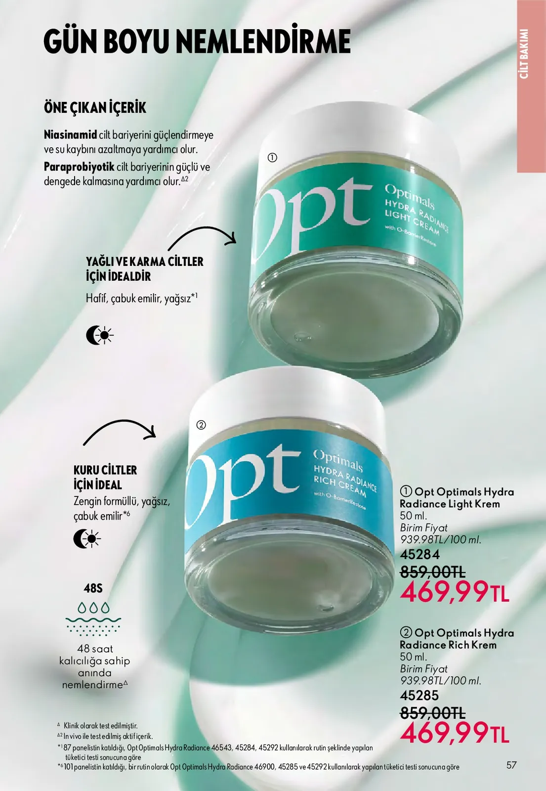 Oriflame Oriflame 1 Mayıs 2026 Aktüel Kataloğu sayfa 57: Opt Optimals Hydra Radiance Rich Cream 50Ml