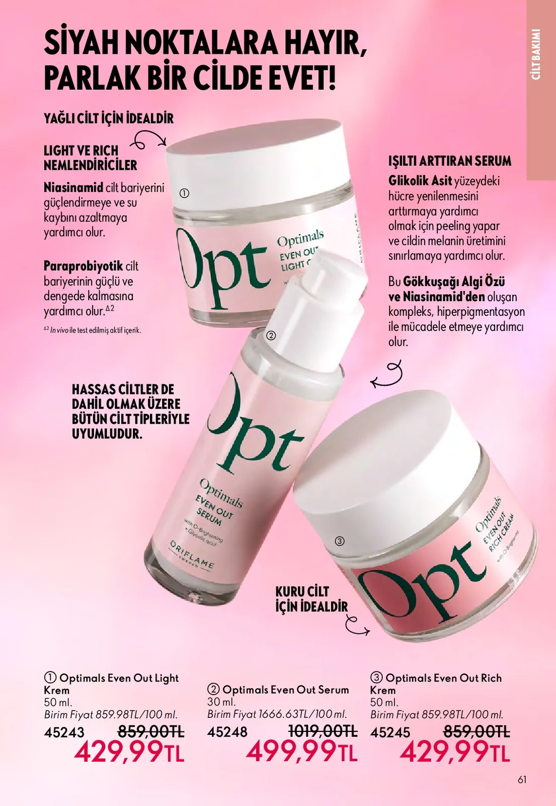 Oriflame Oriflame 1 Mayıs 2026 Aktüel Kataloğu sayfa 61: Optimals Even Out Light 100 Ml