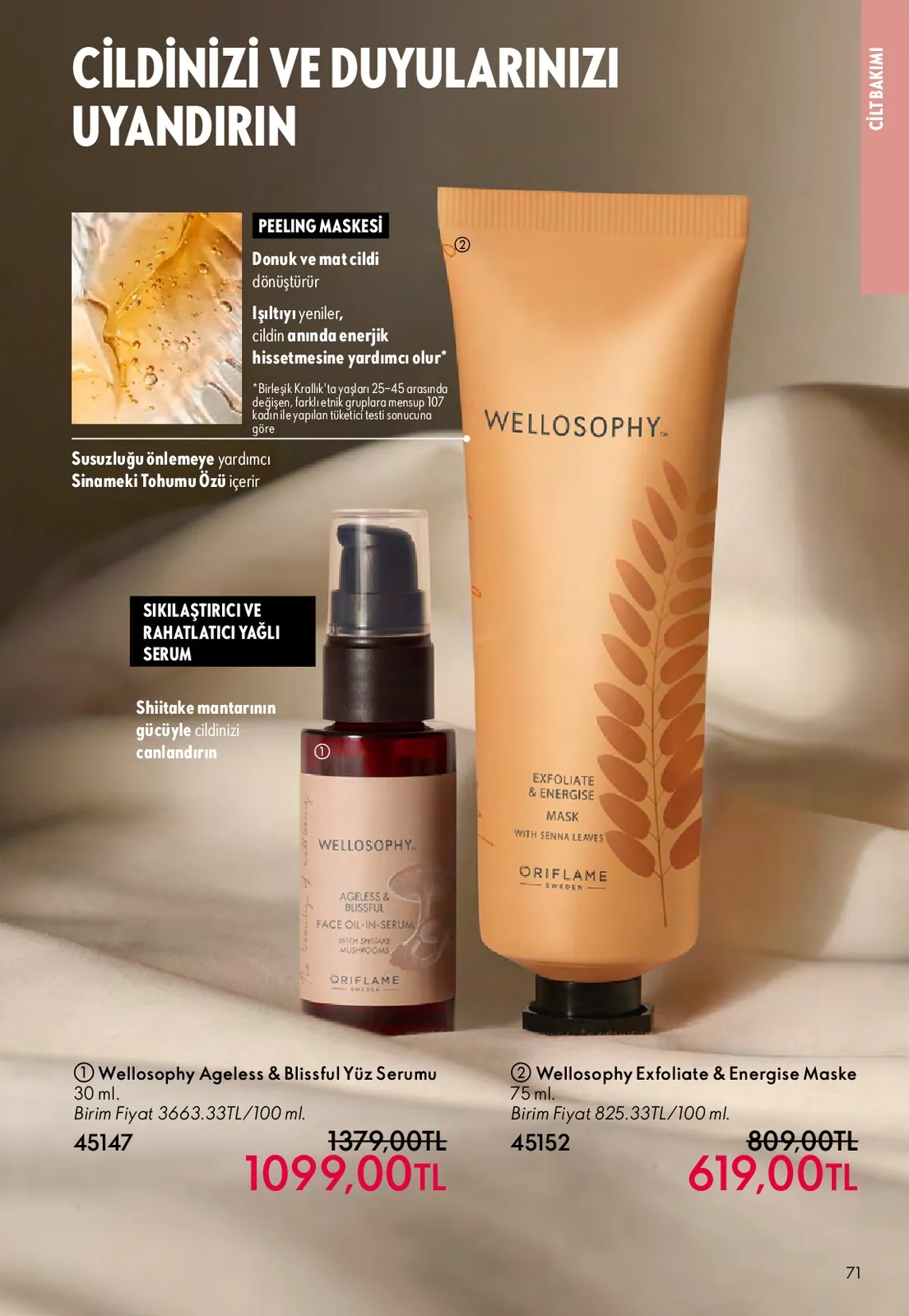 Oriflame Oriflame 1 Mayıs 2026 Aktüel Kataloğu sayfa 71: Wellosophy Ageless & Blissful Yüz Serumu 30 Ml