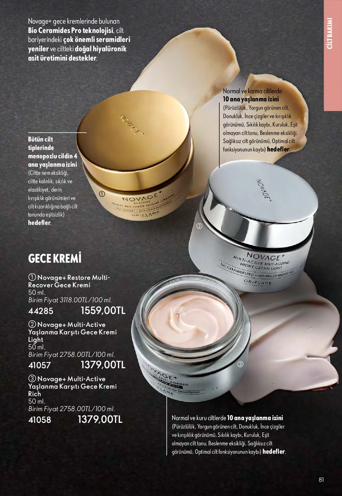 Oriflame Oriflame 1 Mayıs 2026 Aktüel Kataloğu sayfa 81: Novage+ Restore Multi-Recover Gece Kremi 50 Ml