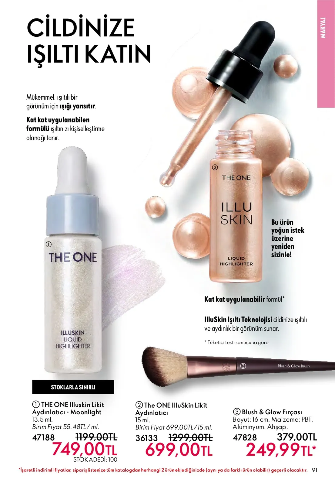 Oriflame Oriflame 1 Mayıs 2026 Aktüel Kataloğu sayfa 91: The One Illuskin Likit Aydınlatıcı - Moonlight 13.5 Ml, The One Illuskin Likit Aydınlatıcı 15 Ml
