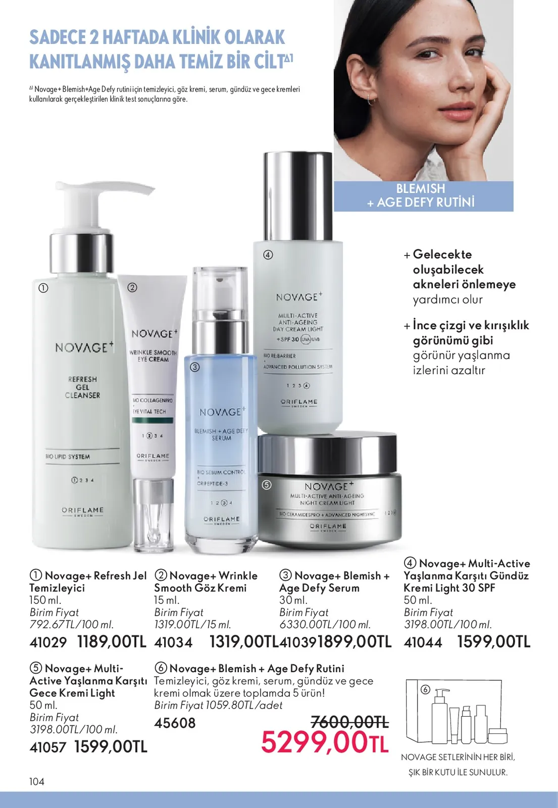 Oriflame Oriflame 1 Haziran 2026 Aktüel Kataloğu sayfa 104: Novage+ Refresh Jel Temizleyici 150 Ml