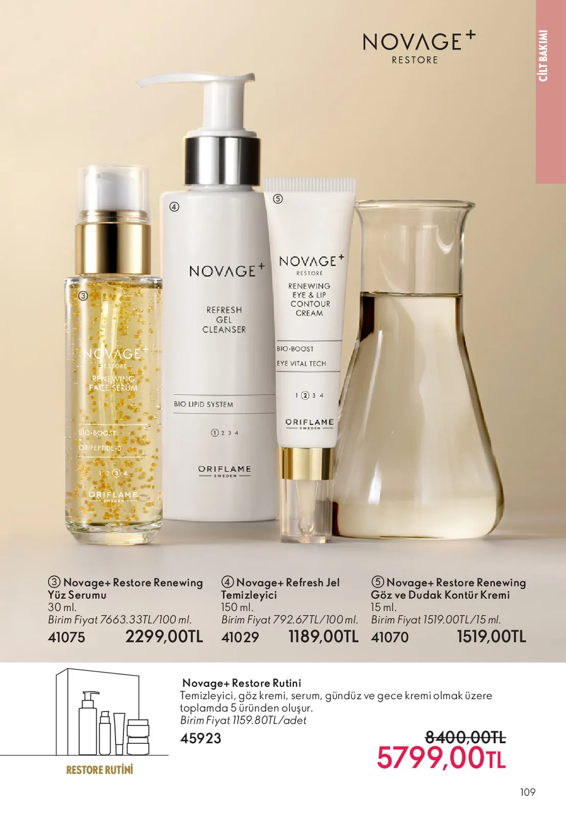 Oriflame Oriflame 1 Haziran 2026 Aktüel Kataloğu sayfa 109: Novage+ Restore Renewing Yüz Serumu 30Ml