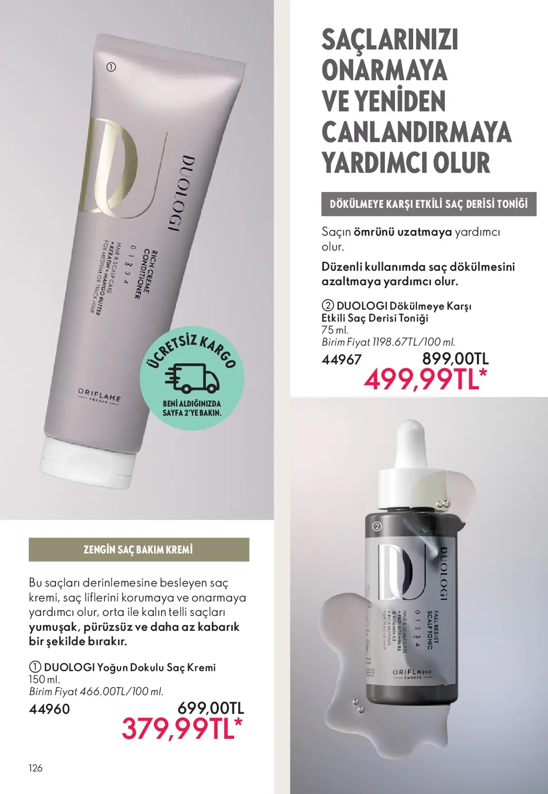 Oriflame Oriflame 1 Haziran 2026 Aktüel Kataloğu sayfa 126: Duologi Dökülmeye Karşı Etkili Saç Derisi Tonigi 75 Ml
