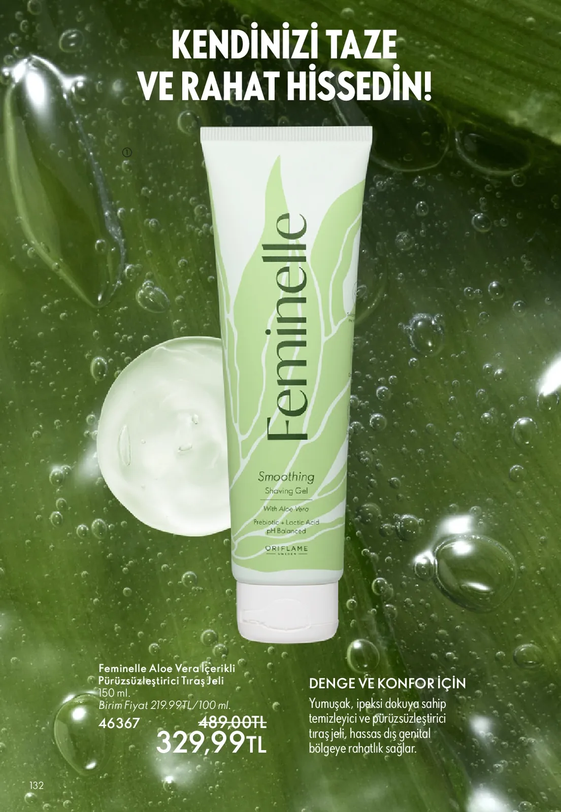 Oriflame Oriflame 1 Haziran 2026 Aktüel Kataloğu sayfa 132: Oriflame Feminelle Smoothing Shaving Gel