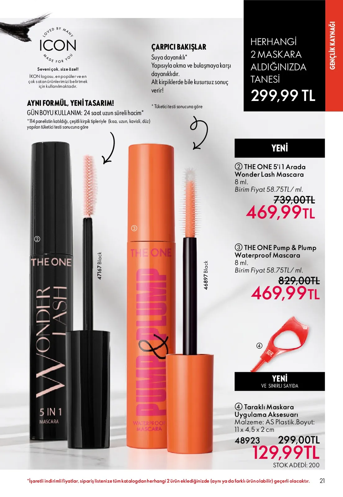 Oriflame Oriflame 1 Haziran 2026 Aktüel Kataloğu sayfa 21: The One 5'I 1 Arada Wonder Lash Mascara 8Ml