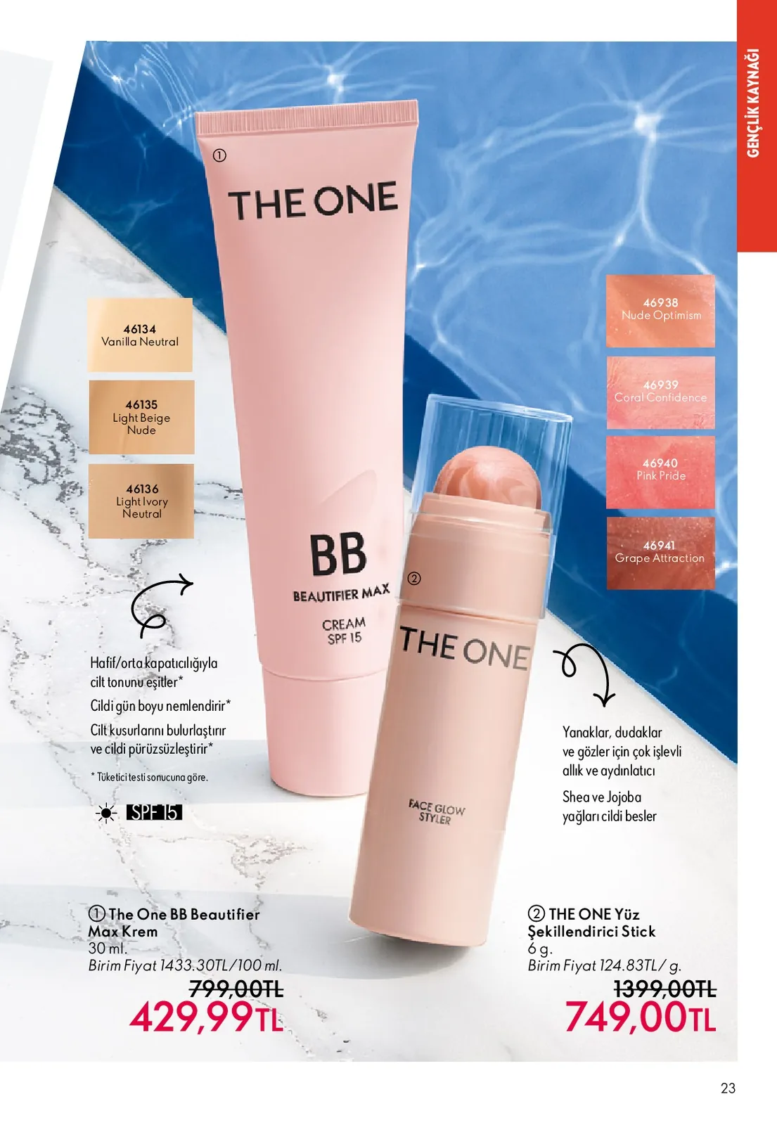 Oriflame Oriflame 1 Haziran 2026 Aktüel Kataloğu sayfa 23: The One Yüz Şekillendirici Stick 6G