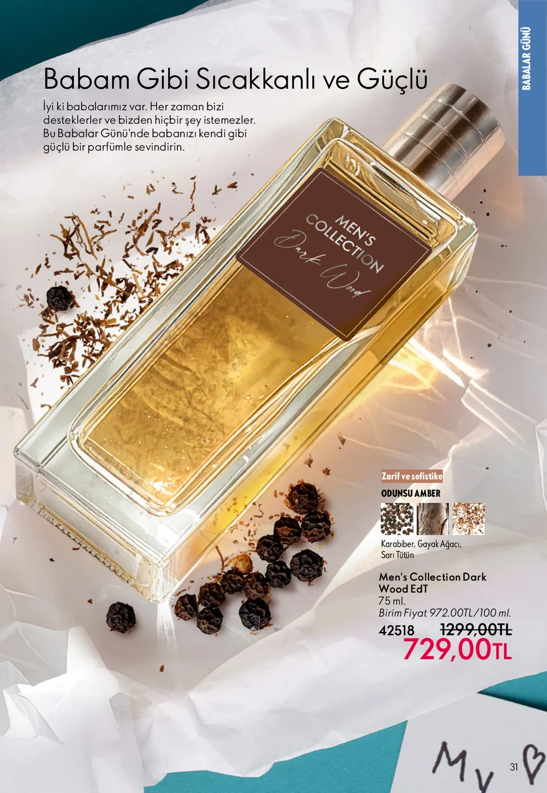 Oriflame Oriflame 1 Haziran 2026 Aktüel Kataloğu sayfa 31: Men'S Collection Dark Wood Edt 75Ml