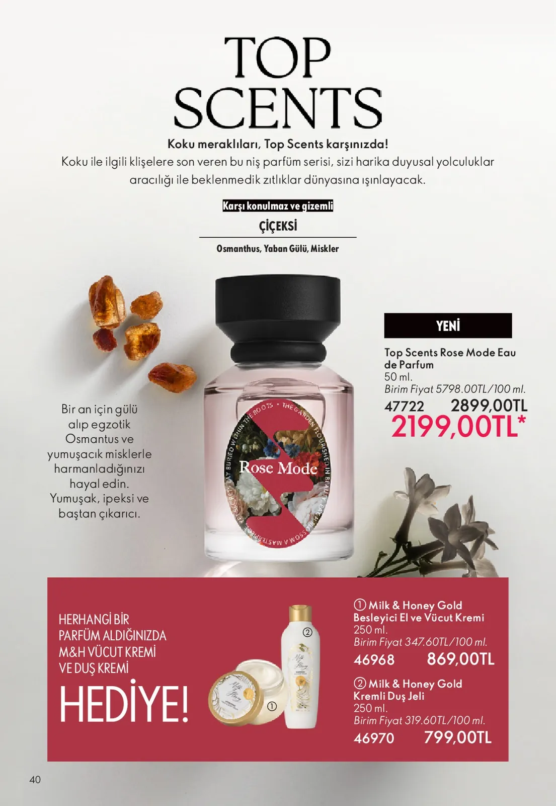 Oriflame Oriflame 1 Haziran 2026 Aktüel Kataloğu sayfa 40: Top Scents Rose Mode Eau De Parfum 50 Ml