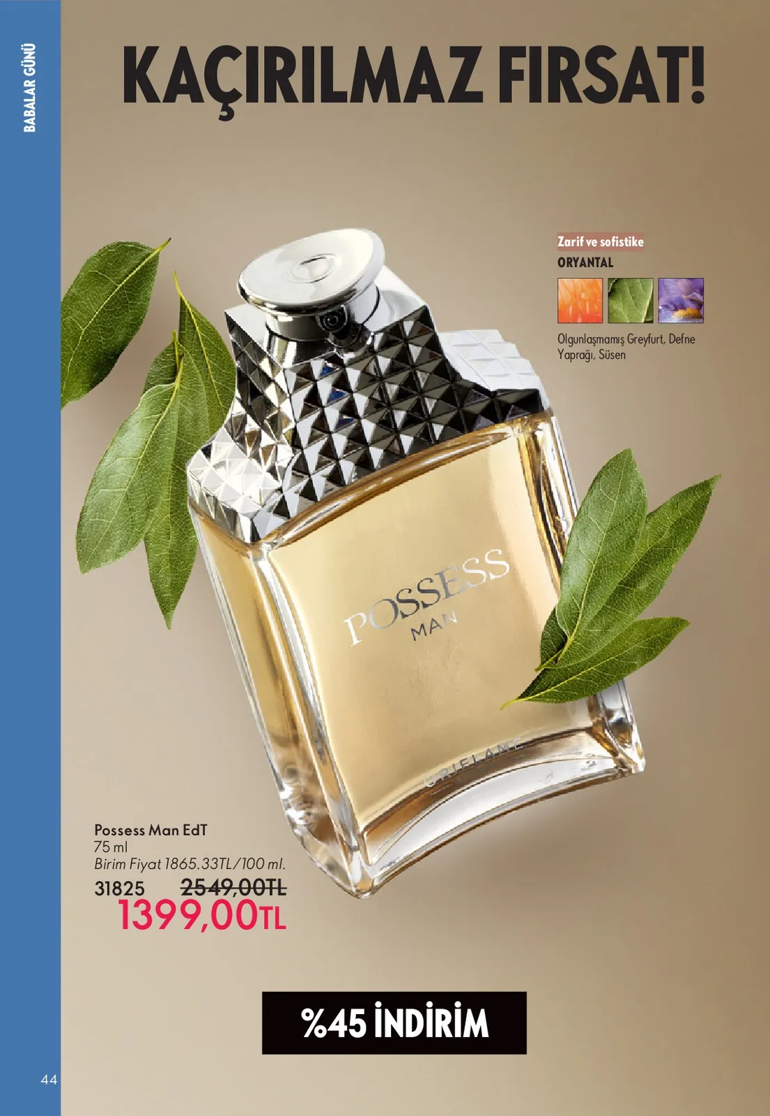 Oriflame Oriflame 1 Haziran 2026 Aktüel Kataloğu sayfa 44: Possess Man Edt 75 Ml