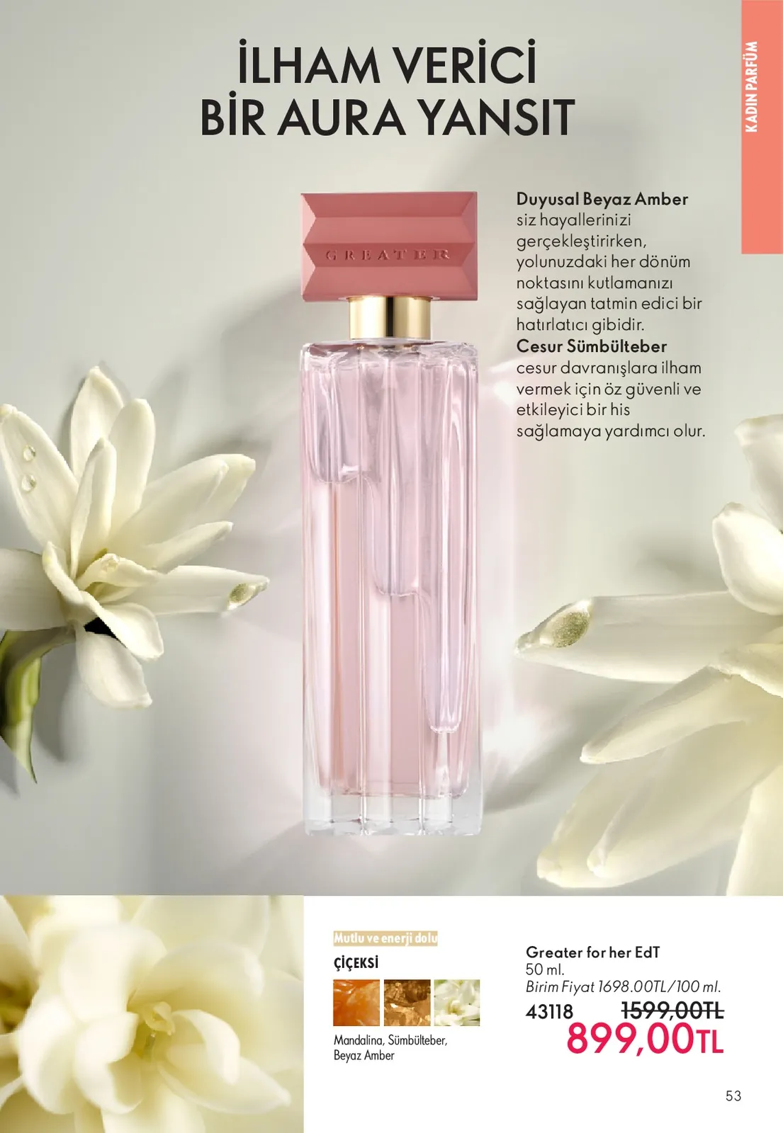 Oriflame Oriflame 1 Haziran 2026 Aktüel Kataloğu sayfa 53: Greater For Her Edt 50Ml