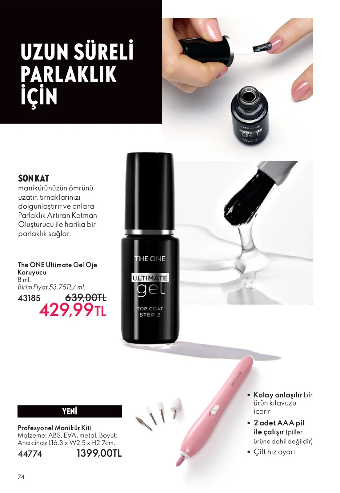 Oriflame Oriflame 1 Haziran 2026 Aktüel Kataloğu sayfa 74: The One Ultimate Gel Oje Koruyucu 8 Ml, The One Ultimate Gel Oje Koruyucu 8 Ml