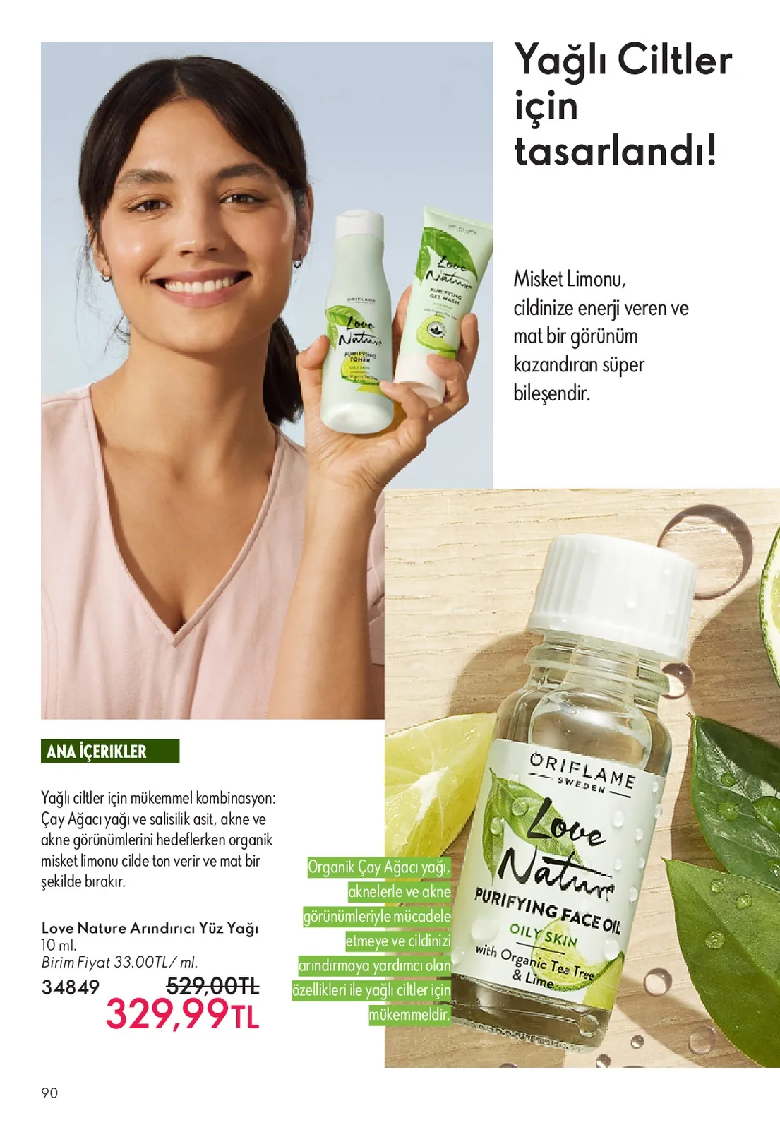 Oriflame Oriflame 1 Haziran 2026 Aktüel Kataloğu sayfa 90: Oriflame Love Nature Arındırıcı Yüz Yağı 10 Ml