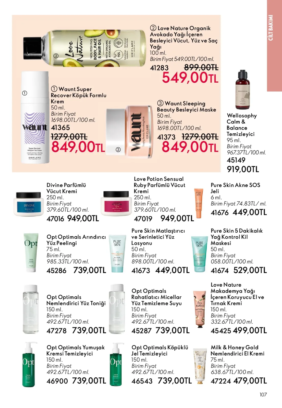 Oriflame Oriflame 1 Temmuz 2026 Aktüel Kataloğu sayfa 107: Opt Optimals Arındırıcı Yüz Peelingi 75Ml, Opt Optimals Yumuşak Kremsi Temizleyici 150Ml