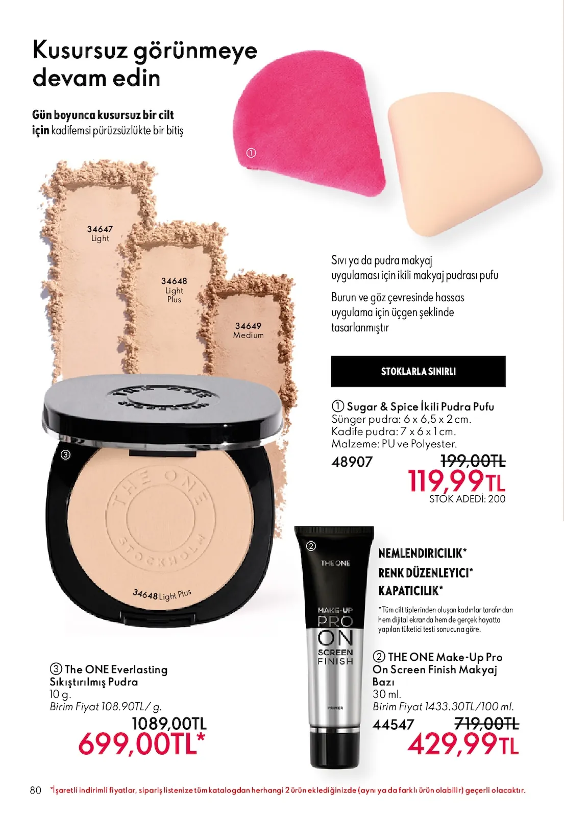 Oriflame Oriflame 1 Temmuz 2026 Aktüel Kataloğu sayfa 80: The One Make-Up Pro On Screen Finish Makyaj Bazı 30Ml