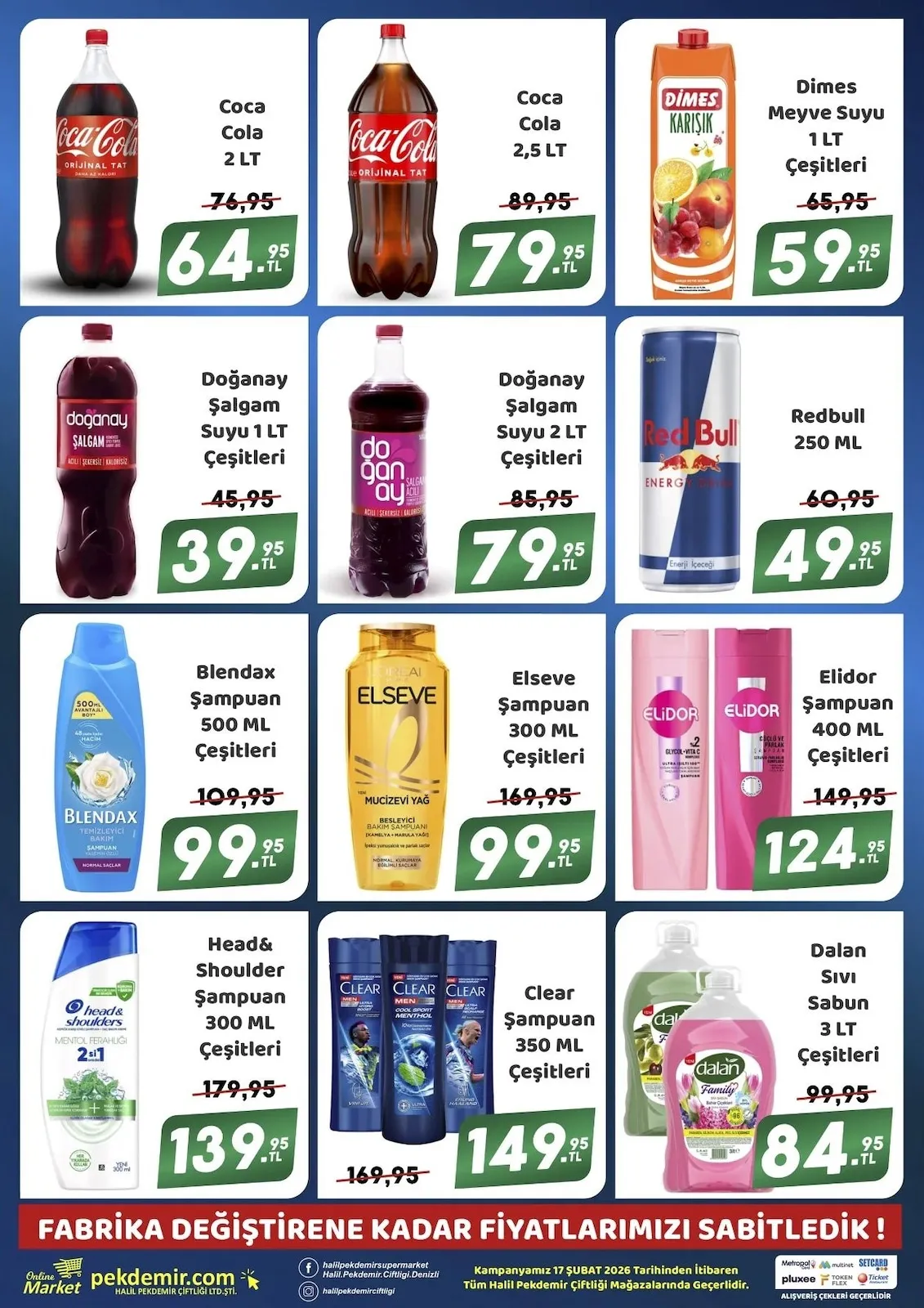Pekdemir Pekdemir Market 17 Şubat 2026 Aktüel Kataloğu sayfa 6: Doğanay Şalgam Suyu 2 Lt Çeşitleri, Doğanay Şalgam Suyu 1 Lt Çeşitleri