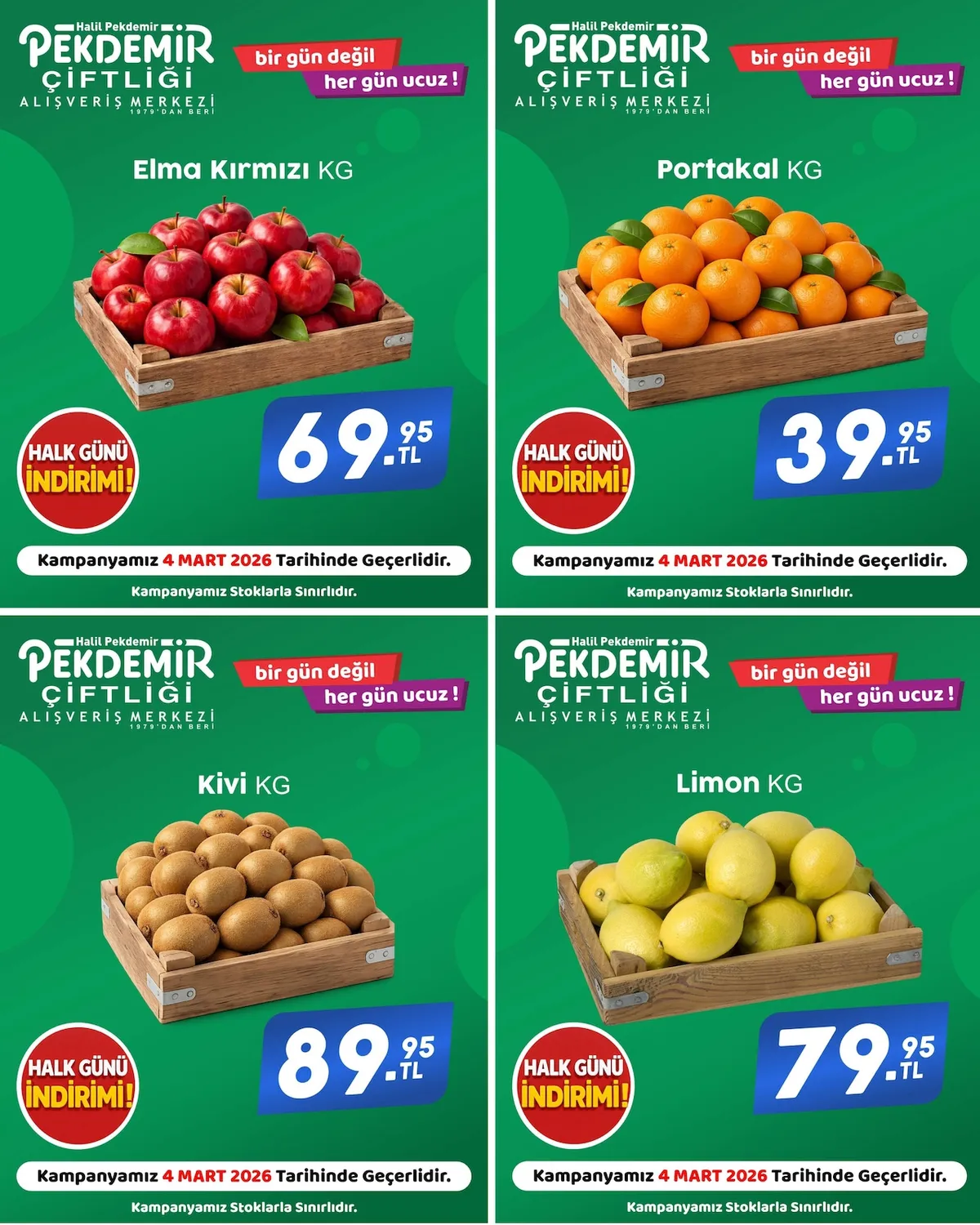 Pekdemir Pekdemir Market 2 Mart 2026 Aktüel Kataloğu sayfa 1: Pekdemir Limon Kg, Pekdemir Portakal Kg