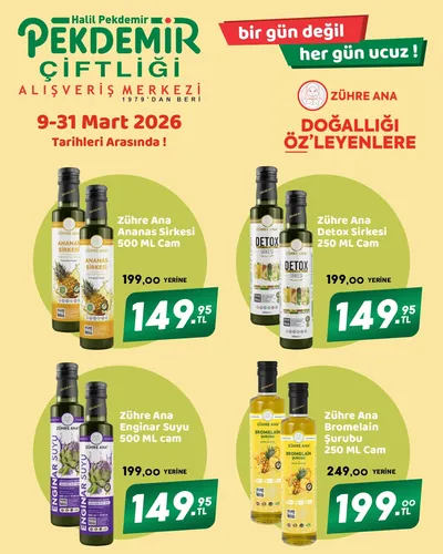 Pekdemir Market 9 Mart 2026 Aktüel Kataloğu9 Mart - 31 Mart