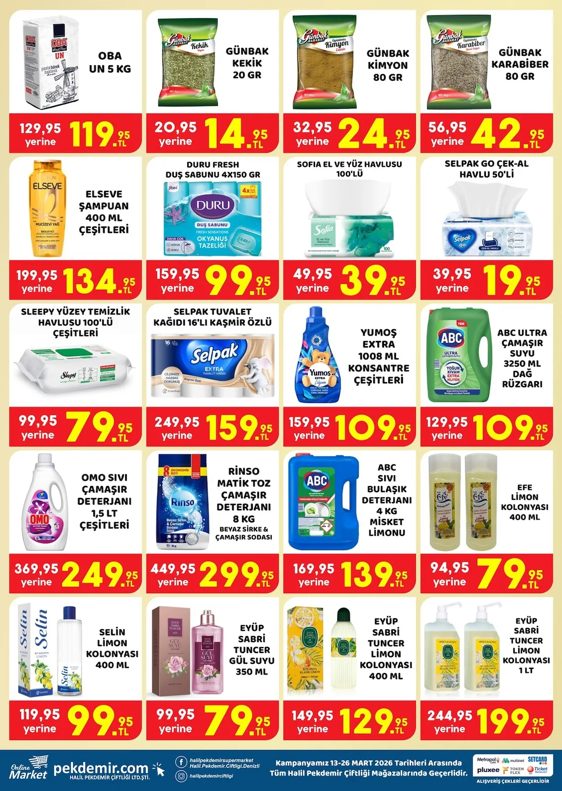 Pekdemir Pekdemir Market 13 Mart 2026 Aktüel Kataloğu sayfa 4: Günbak Karabiber 80 Gr, Günbak Kimyon 80 Gr