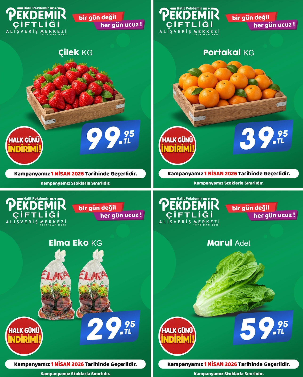 Pekdemir Market 1 Nisan 2026 Aktüel Kataloğu broşürü