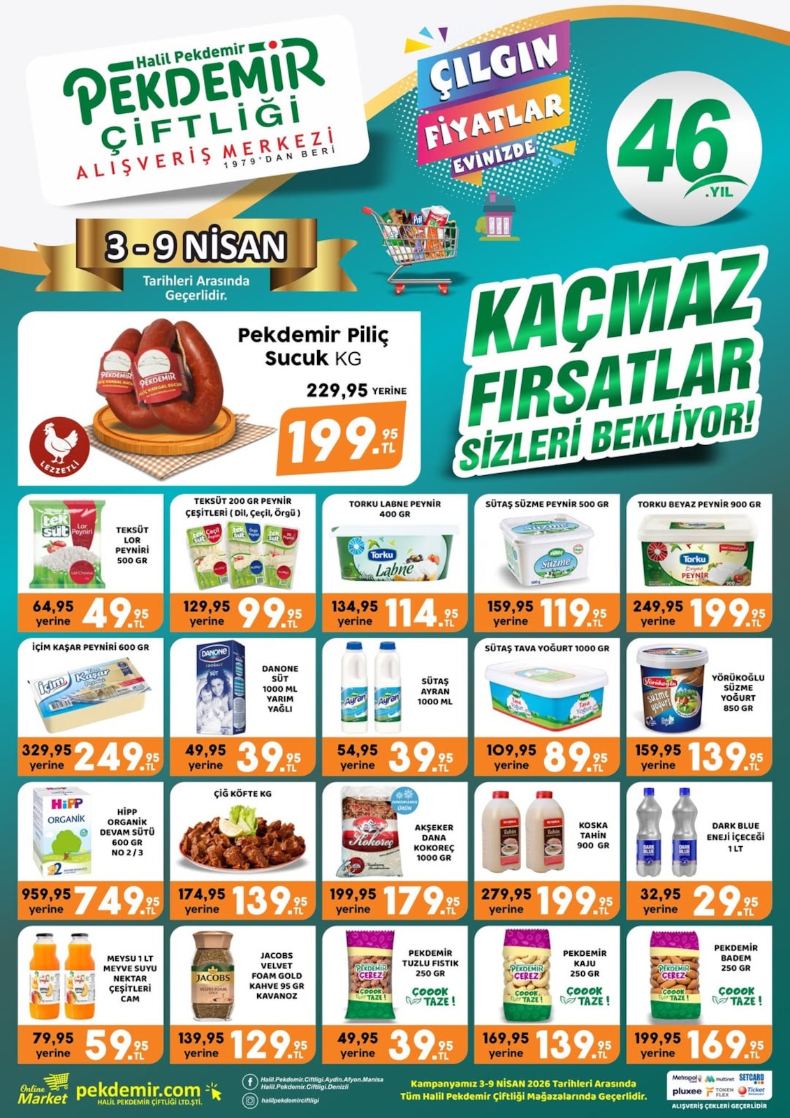 Pekdemir Market 3 Nisan 2026 Aktüel Kataloğu broşürü