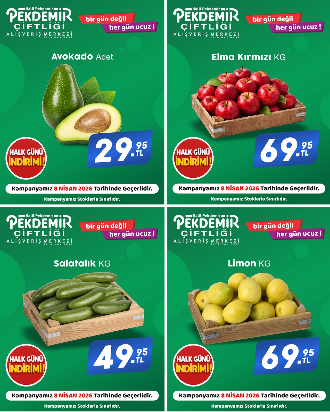 Pekdemir Market 8 Nisan 2026 Aktüel Kataloğu