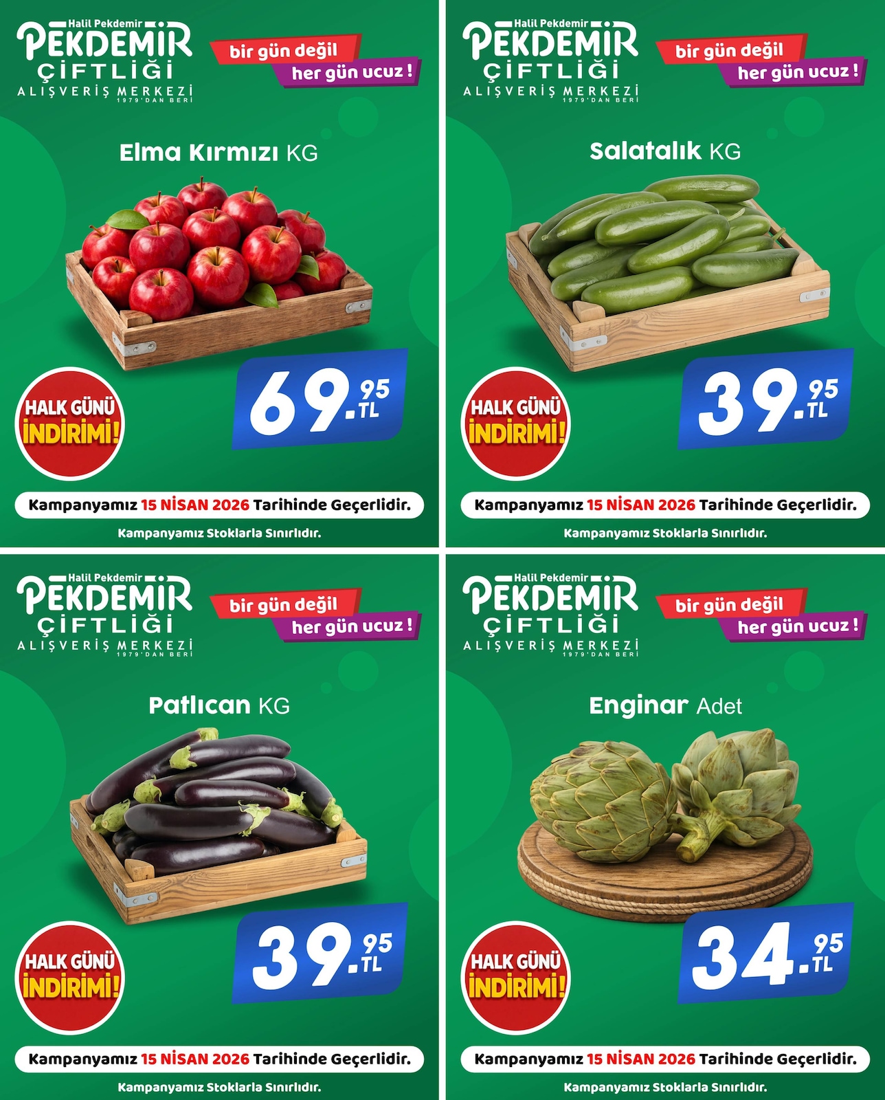 Pekdemir Market 15 Nisan 2026 Aktüel Kataloğu broşürü