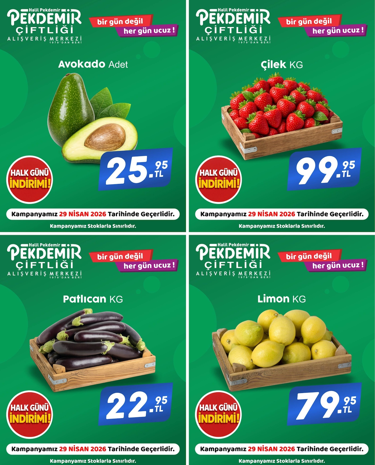 Pekdemir Market 29 Nisan 2026 Aktüel Kataloğu broşürü