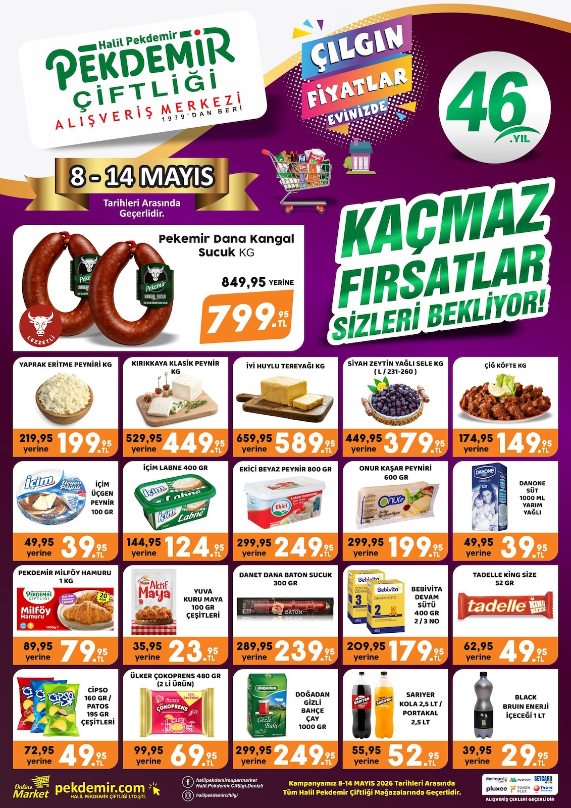 Pekdemir Market 8 Mayıs 2026 Aktüel Kataloğu broşürü