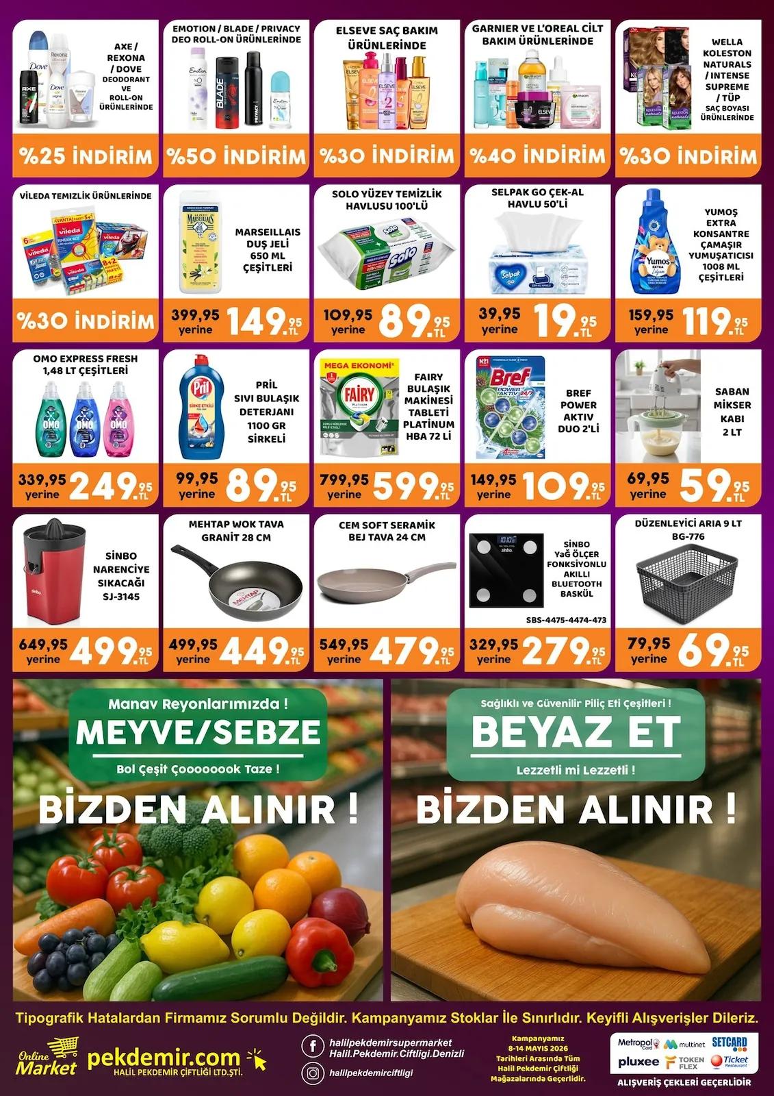 Pekdemir Pekdemir Market 8 Mayıs 2026 Aktüel Kataloğu sayfa 2: Bref Power Aktiv Duo 2'Li, Saban Mikser Kabı 2 Lt