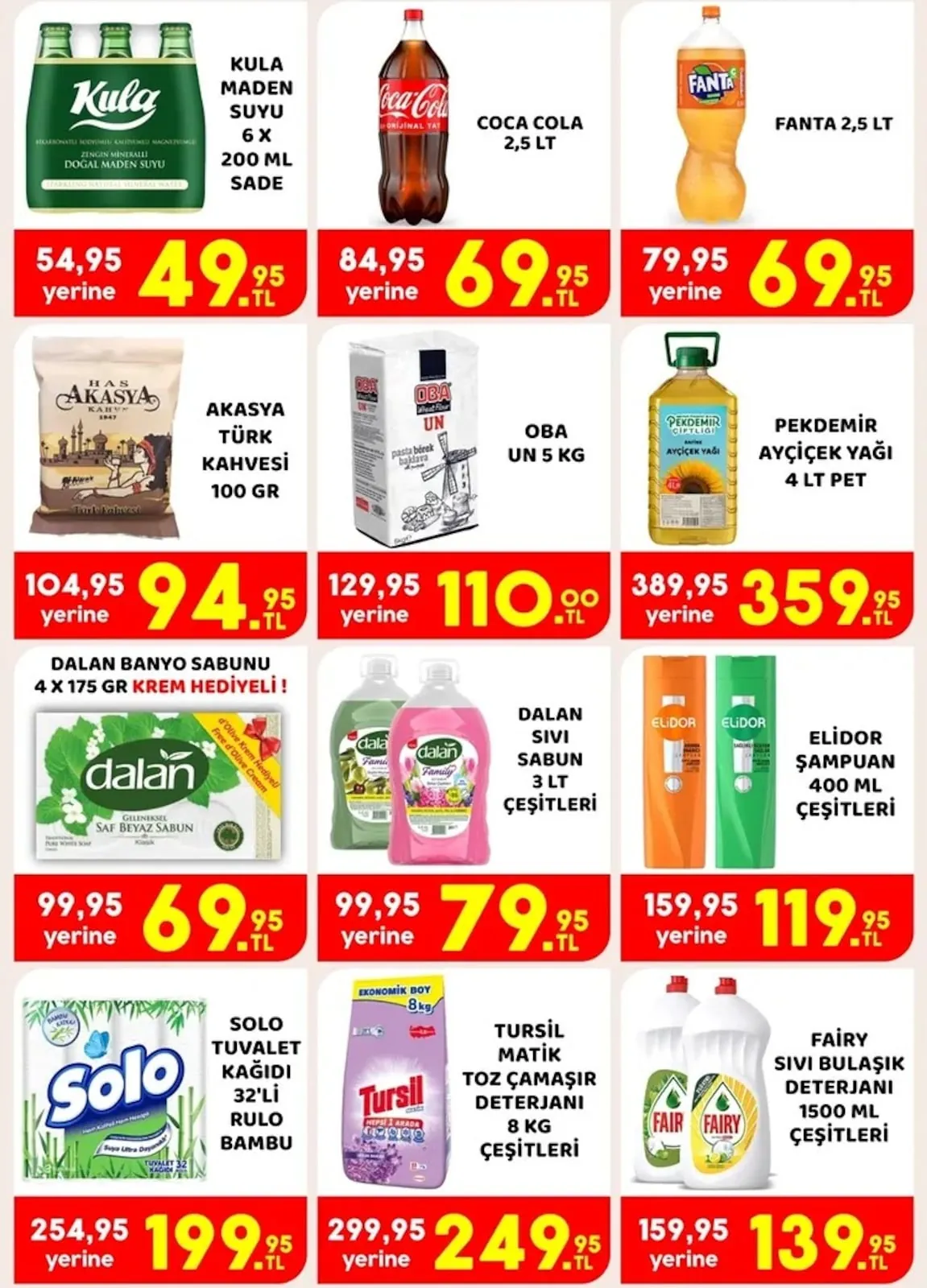 Pekdemir Pekdemir Market 14 Mayıs 2026 Aktüel Kataloğu sayfa 2: Kula Maden Suyu 6X200 Ml Sade, Dalan Banyo Sabunu 4 X 175 Gr Krem Hediyeli