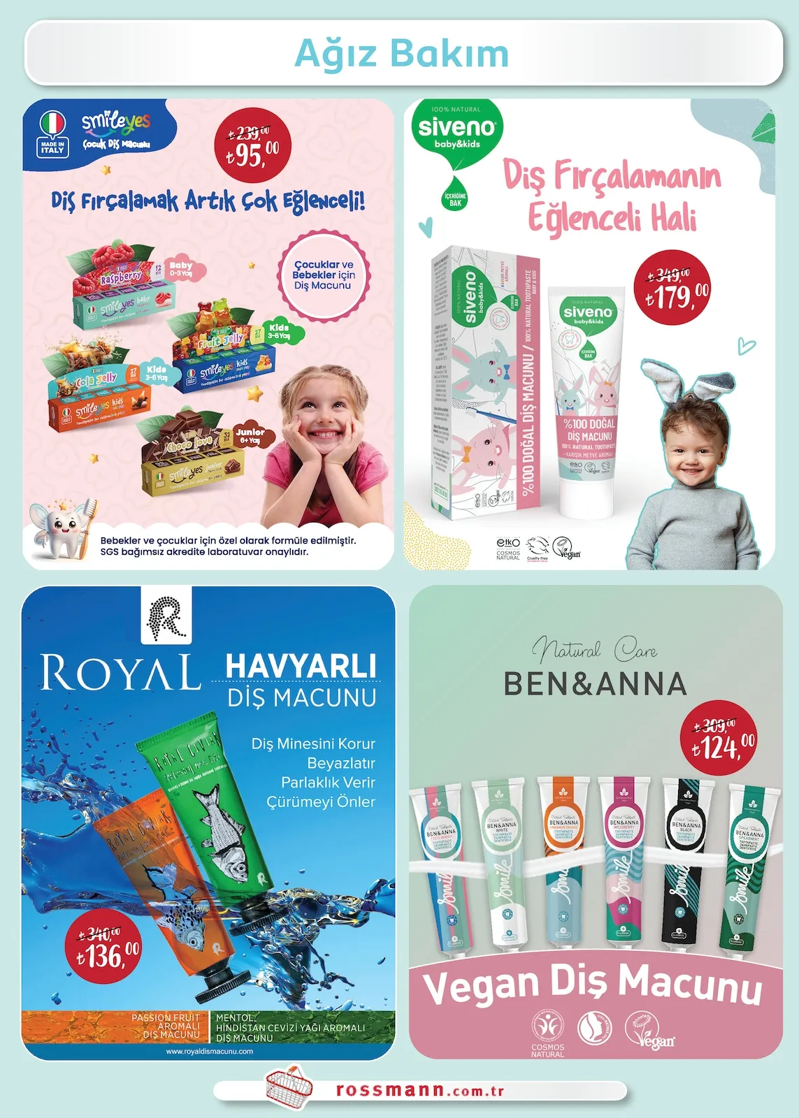 Rossmann Rossmann 2 Şubat 2026 Aktüel Kataloğu sayfa 15: Royal Havyarlı Diş Macunu, Smileyes Çocuk Diş Macunu